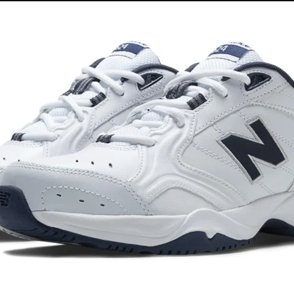 Mens 13 New Balance White and Blue Sneakers - 4E - Picture 2 of 3
